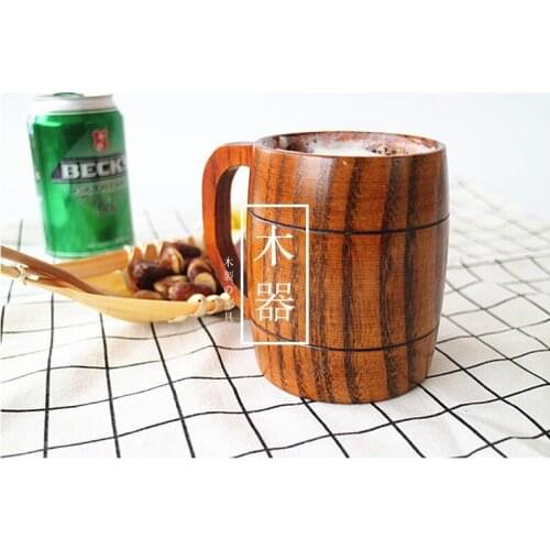 Nature Choerospondias WOOD beer mug coffee cup plus size party