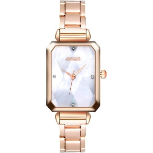 Rectangular blue watch fashion luxury stainless steel womens watch top brand simple quartz women watches bulk items wholesale