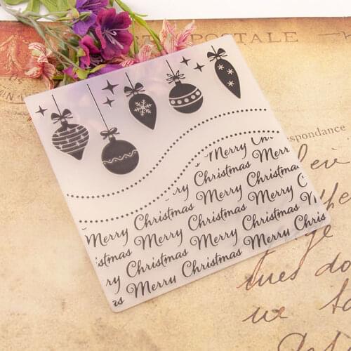 Christmas Ornaments Embossing Folders Template Die Cutting Scrapbooking Card