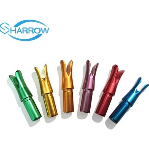 SHARROW New 6.2mm Aluminum Alloy Archery Arrow Nock Insert Into The Arrow Axle DIY Makes Arrows That You Like