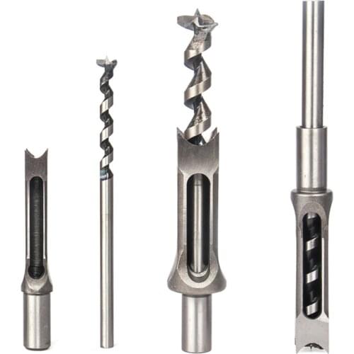 Woodworking Drill Bit Augers Mortising Chisel Extended Saw High-carbon Steel HSS Supplies Accessories 6-22mm Set 1PC Silver 6MM