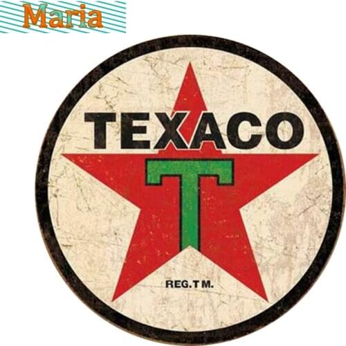 Retro Texaco Vinyl Decal Stickers Retro People Cave Gas Oil Garage Wall Tools Auto Parts Bumper Motorcycle Helmet Decals