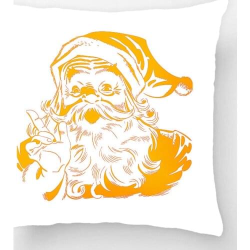 Vintage Red Merry Christmas Santa Claus Throw Pillow Case Decorative Cushion Cover Pillowcase Customize Gift By LVSURE For Seat