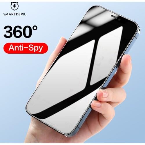 SmartDevil Antistatic Privacy Screen Protectors For iPhone 12 Pro Max Anti Spy Tempered Glass For iPhone 12 12 mini Full Cover
