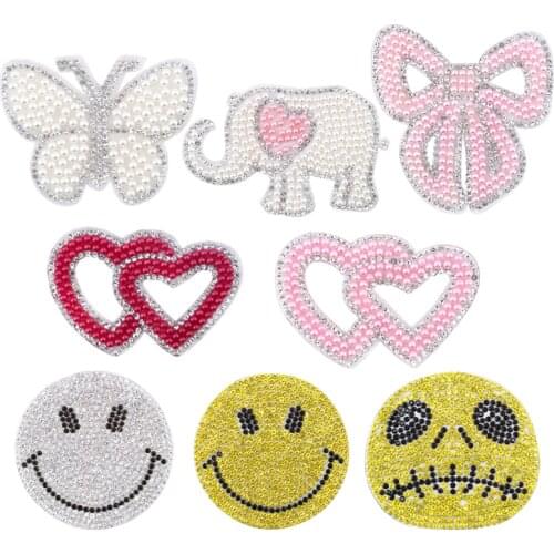 Pearl Rhinestone Star Patches Sew on Stickes Applique 3D Handmade Beaded Diy for T-shirt Appliques Clothes Stickers Clothing