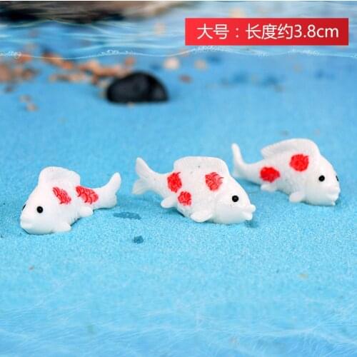 1PC Fish Miniature Figures Decorative Mini Fairy Garden Animals Moss Micro-landscape Ornaments Resin Micro Landscaping