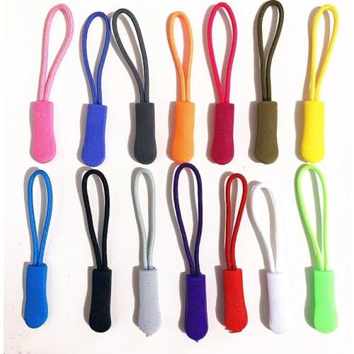 10pcs Mix zipper PU zipper handle injection zipper PCV Drawstring head