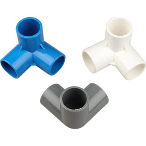 16pcs Plastic PVC 20mm Hose Tee Connector 3 Way Joint For Garden Irrigation Watering Pipe Adapter Tube Parts Tools