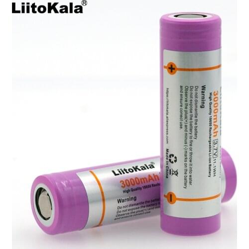 2 pcs. 100% new Liitokala original INR18650 30Q 3000 mAh battery INR18650 lithium battery rechargeable battaries