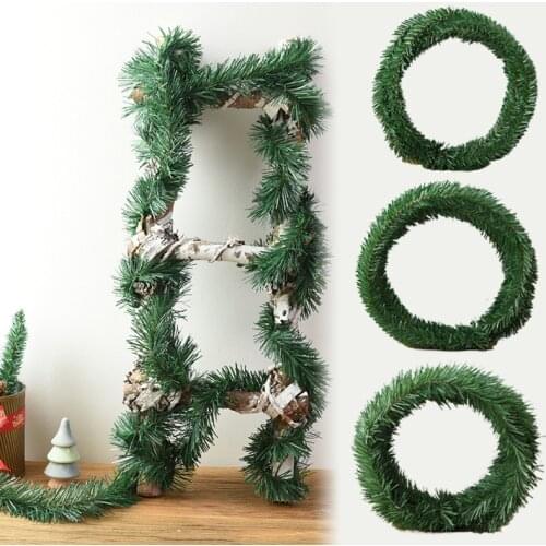 5.5m Pine Needle Rattan Vine Xmas Party Hanging Tinsel Green Leaf Christmas Pendant Decoration