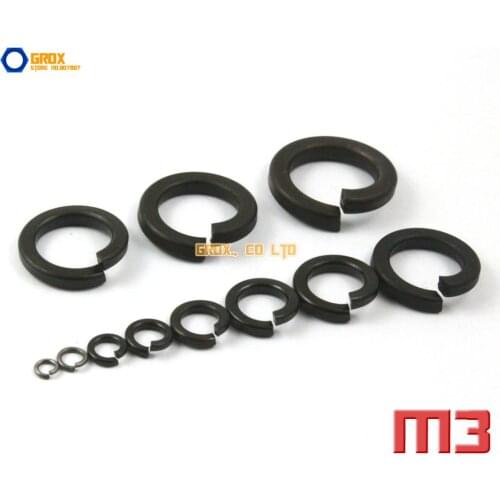 500 Pieces M3 8.8 Grade Alloy Steel Spring Washer Split Lock Washer