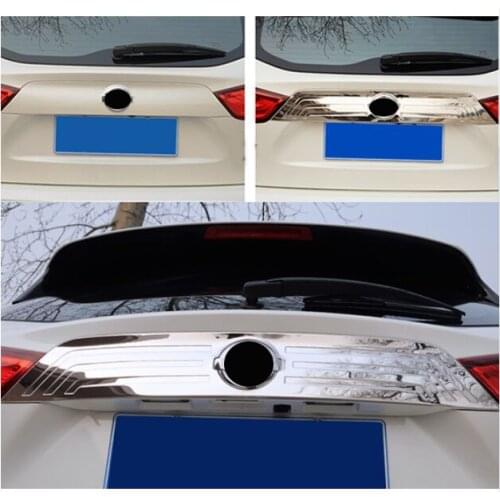 ACCESSORIES FIT FOR NISSAN QASHQAI 2014 2015 2016 CHROME REAR TRUNK LID COVER TRIM BEZEL TAILGATE MOLDING BOOT GARNISH 1pcs