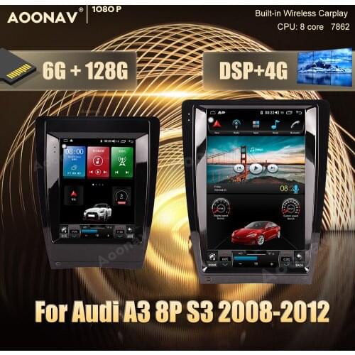 9.7 12.1 Inch Android car radio For Audi A3 8P S3 2008-2012 car stereo auto radio GPS navigator Video Audio Receiver Head Unit