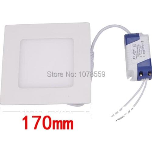 Free shipping 12W led panel lights Epistar chip 960lm warm white/white square suspended SMD 85-265v