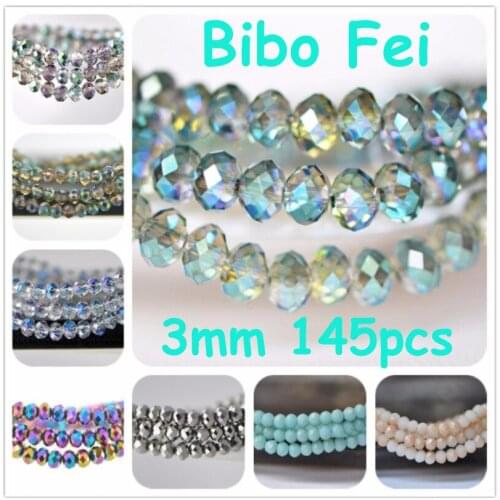 Free shipping multi color 3mm 145PCS Glass Czech crystal beads, wheel beads,transit beads,bracelet necklace Jewelry Making DIY