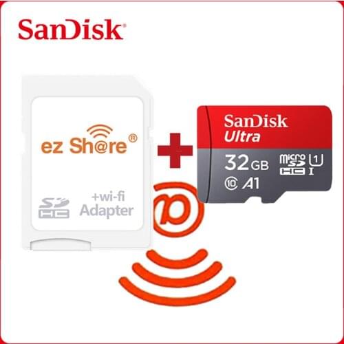 Ezshare Wireless wifi adapter SanDisk Ultra 16GB 32GB class10 microsd wifi wireless TF Card Micro SD Card 64GB 128GB Memory Card