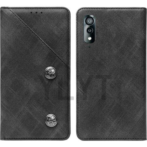 ITien TPU Protection Durable Flip Genuine Leather Cover Phone Case For Kyocera Android One S8 6.26 inch Pouch Shell Wallet Etui