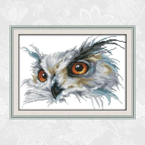Owl Pattern 11CT Printed Fabric 14CT Counted Canvas DMC Chinese Cross Stitch Kits Embroidery Needlework Home Decoration