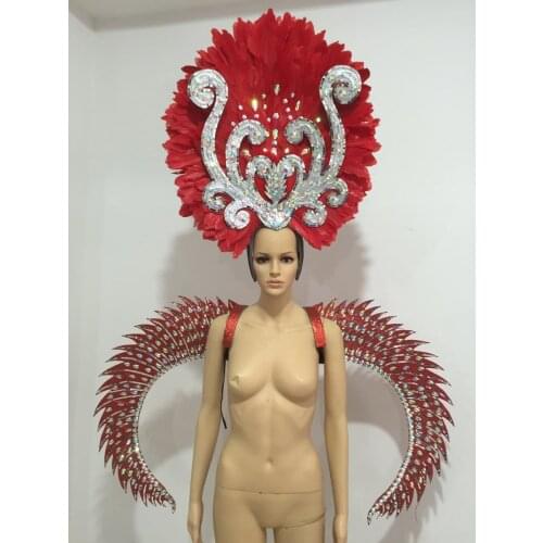 Latin dance Samba accessories Fashion exquisite headdress feathers Delicate dance shows accessories Samba clothing