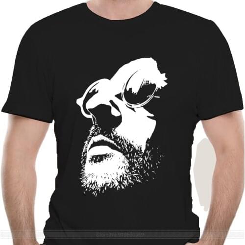 Leon Movie T Shirts for Men T-Shirts Round Neck The Professional Mathilda Natalie Portman Besson Tee Shirt Short Sleeve
