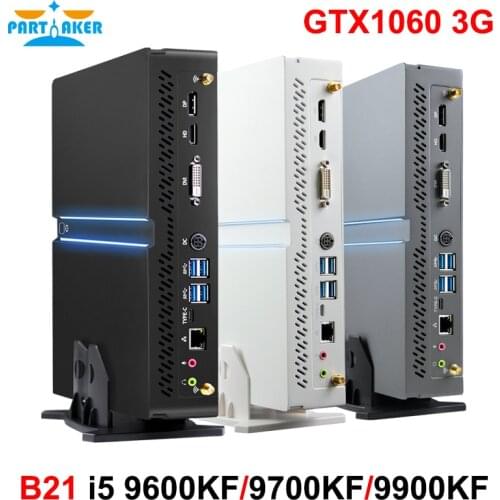 4K Mini PC Intel I9-9900KF i7-9700KF i5 9600KF GTX 1060 GDDR5 Octa Core 2*DDR4 Windows 10 Gaming Computer HDMI2.0 DP DVI WiFi