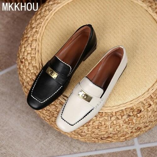 MKKHOU Leather Pumps