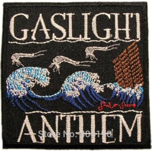 GASLIGHT ANTHEM Logo Music Band Iron On/Sew On Patch Heavy Metal Tshirt TRANSFER MOTIF APPLIQUE Rock Punk Badge Wholesale