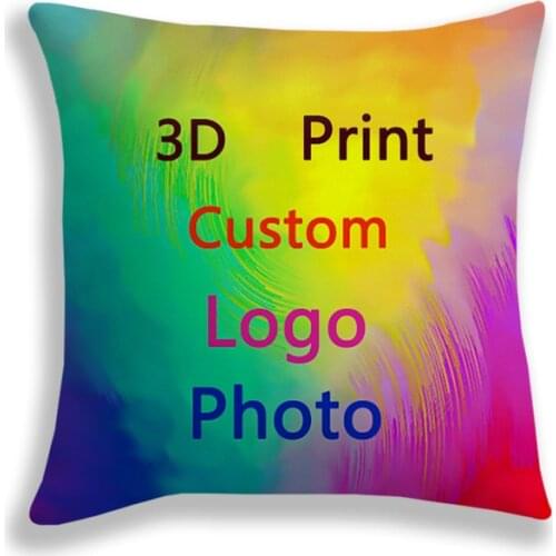 Single-sided Customize 3D Pillow Case 45cm Pillow Inner Is Not Included Custom Patterns Children Girls Colorful covers Gift