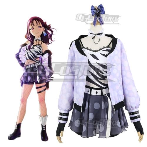 LoveLive! Sunshine!! Sarah Kazuno Cosplay Costume Saint Snow Anime Uniform Dresses Dazzling White Town Free shipping CG683CZH