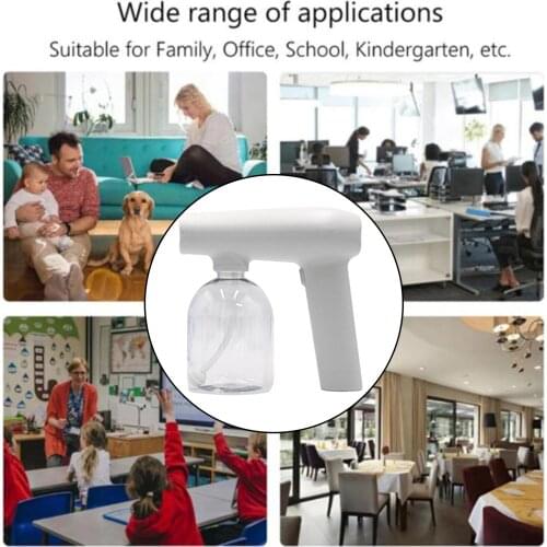 Handheld Nano Atomizer Sprayer Sanitizer 500ML Rechargeable Fogger Machine for Home Office Bus Garden Travel Daily Use White