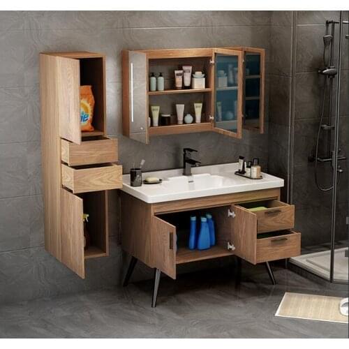 Bathroom cabinet modern and simple Nordic floor type washbasin basin wash basin cabinet wash basin toilet