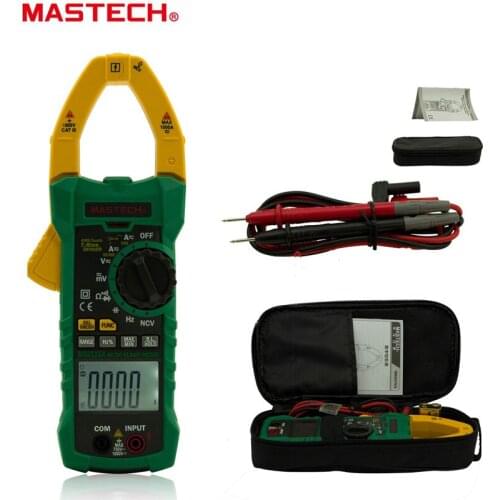 MASTECH MS2115B True RMS Digital Clamp Meter Multimeter DC AC Voltage Current Ohm Capacitance Frequency Tester with USB