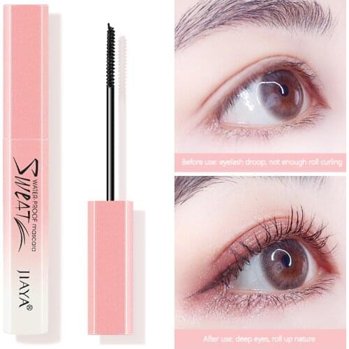 Mascara 4D Waterproof Fiber Silk Eyelash Thick Curling Natural Lengthening Eye Lash Black Eyes Makeup TSLM1