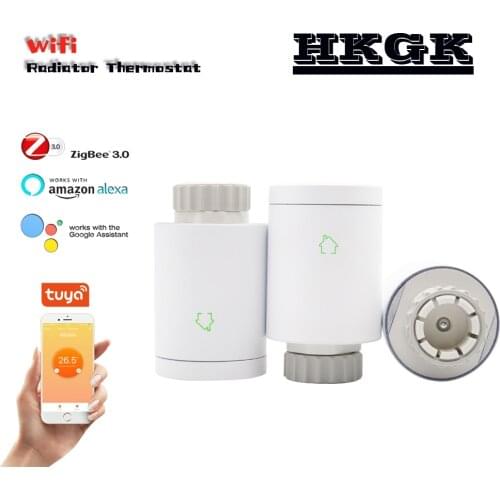 Tuya wifi Zigbee 3.0 Radiator Thermostatic valve Programmable, Voice Control Temperature via Alexa