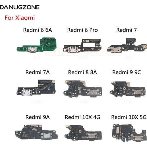 USB Charging Dock Port Socket Jack Plug Connector Charge Board Flex Cable For Xiaomi Redmi 6 Pro 6A 7 7A 8 8A 9 9C 9A 10X 4G 5G