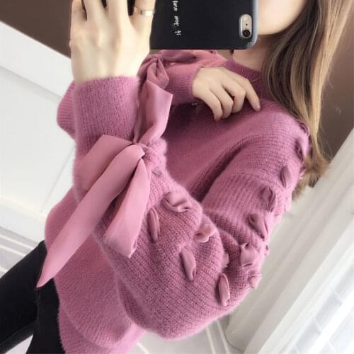 Woman Sweaters Pullover Dehaired Angora Turtleneck Sweater Womens Pullover Autumn And Winter Loose Sweater Top Femme Chandails