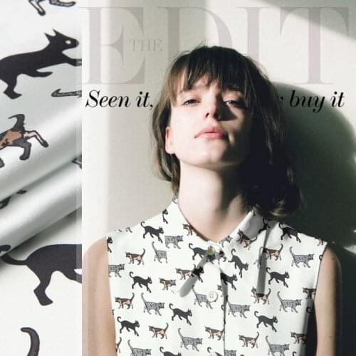 2019.9.17 Ancient Silk Fabric Heavy Elastic Satin Skirt The texture of stray cats is very soft and smooth