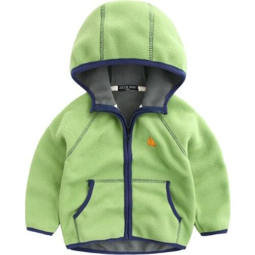 2018 New Children Hand Fleece Jacket Baby Spring Autumn Clothing Children Zipper Hooded Coat