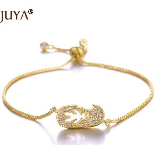 3 colors fashion simple chain human form shape charm bracelet for women girls,high quality copper metal inlay zircon rhinestone