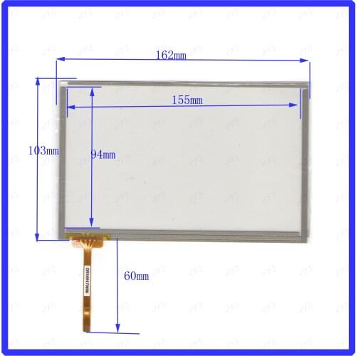 ZhiYuSun DR1109173056 162*103mm 7.1inch 4-wire resistive touch panel for Car DVD, GPS Navigator screen glass 162*103
