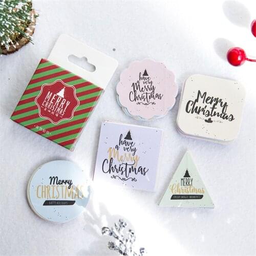 45 pcs/pack Christmas Decorative Stickers Adhesive Stickers DIY Decoration Diary Stationery Stickers Snowflake Elk Blessing