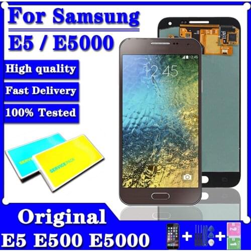 5.0" Original E5 Display For Samsung Galaxy E500 Lcd E5000 E500M E500 Lcd With Touch Panel Screen Digitizer Assembly Replacem