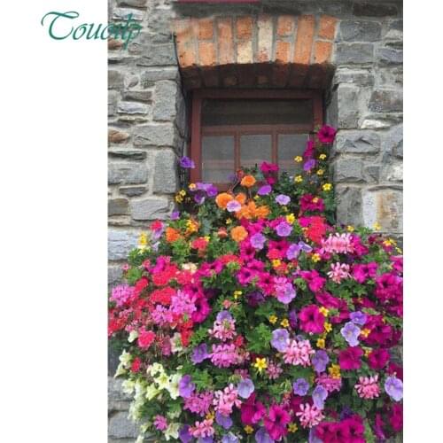 5D DIY Diamond Painting Windowsill Of Beautiful Flower Decoration 3d Diamond Embroidery Resin Drill Needlework Rhinestone