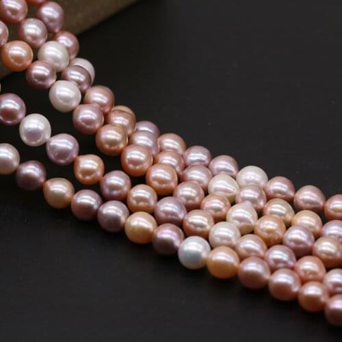 AA+ Natural Freshwater Cultured 8-9mm Pearl Rice Beads Mixed Colors For Fine Jewelry DIY Accessories