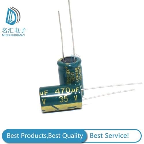 10PCS 35V470UF 10*17mm 470UF 35V 10*17 Aluminum electrolytic capacitor