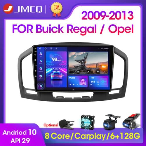 JMCQ Android 10 Car Radio Multimidia Video Player Car Stereo For Buick Regal For Opel Insignia 1 2009 - 2013 Carplay 2 din dvd