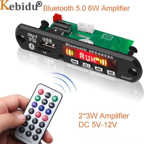 Bluetooth 5.0 MP3 WMA FM AUX Decoder Board Plate Audio Module USB Radio Car MP3 Speaker Record Color Screen TF Card Recording