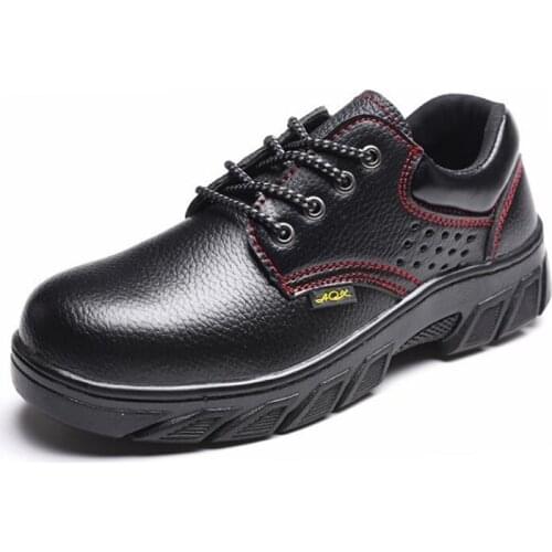 Size 47 Steel Soles Steel Toe Boots Black Shose Man Boot Leather Safety Boots Indestructible Working Shoes for Men Fashion Boots