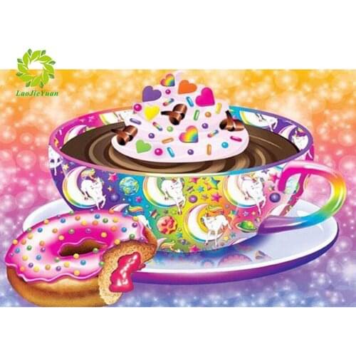 DIY diamond painting ice cream landscape round diamond embroidery mosaic home decoration pattern childrens handmade new year