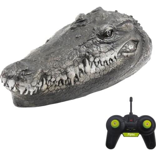Flytec Remote Control Crocodile Head Spoof Toy RC Boat Racing Boat for Pools High Simulation toys Halloween Prank Prop For Decor